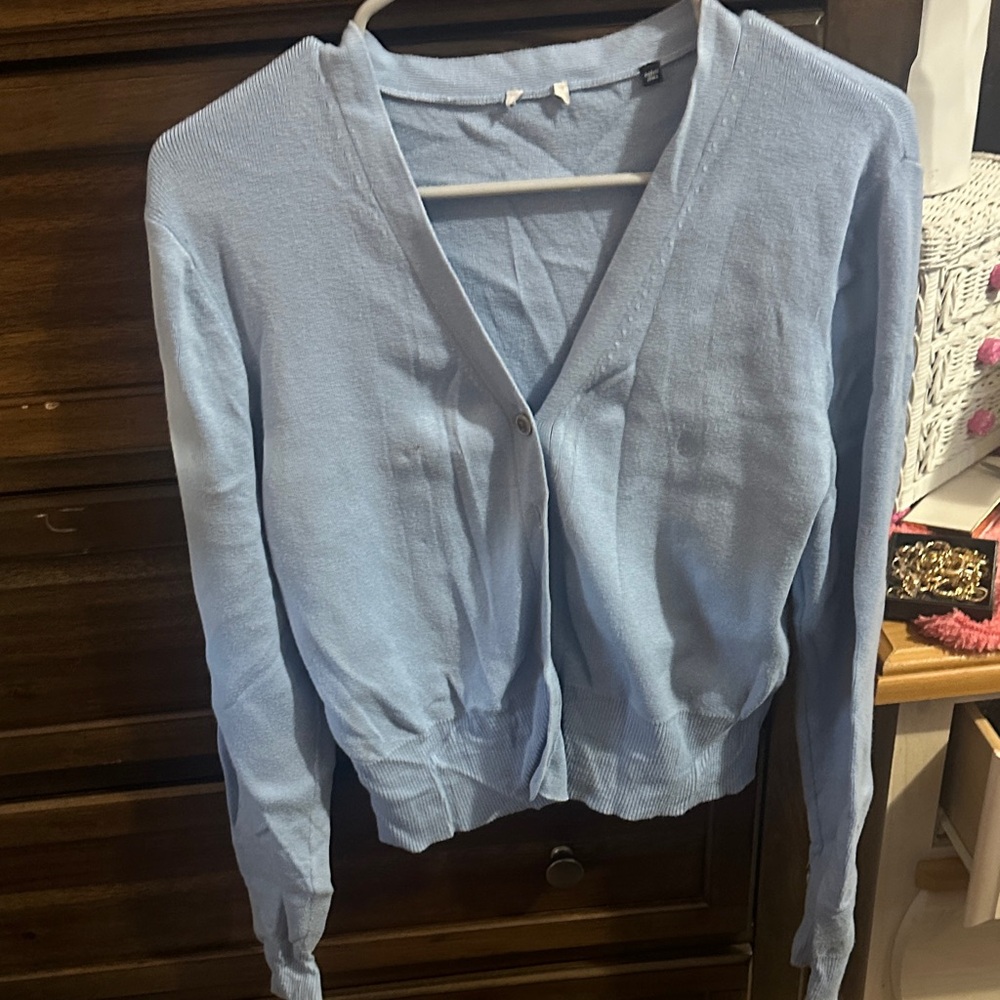 Light Blue Cardigan Sweater